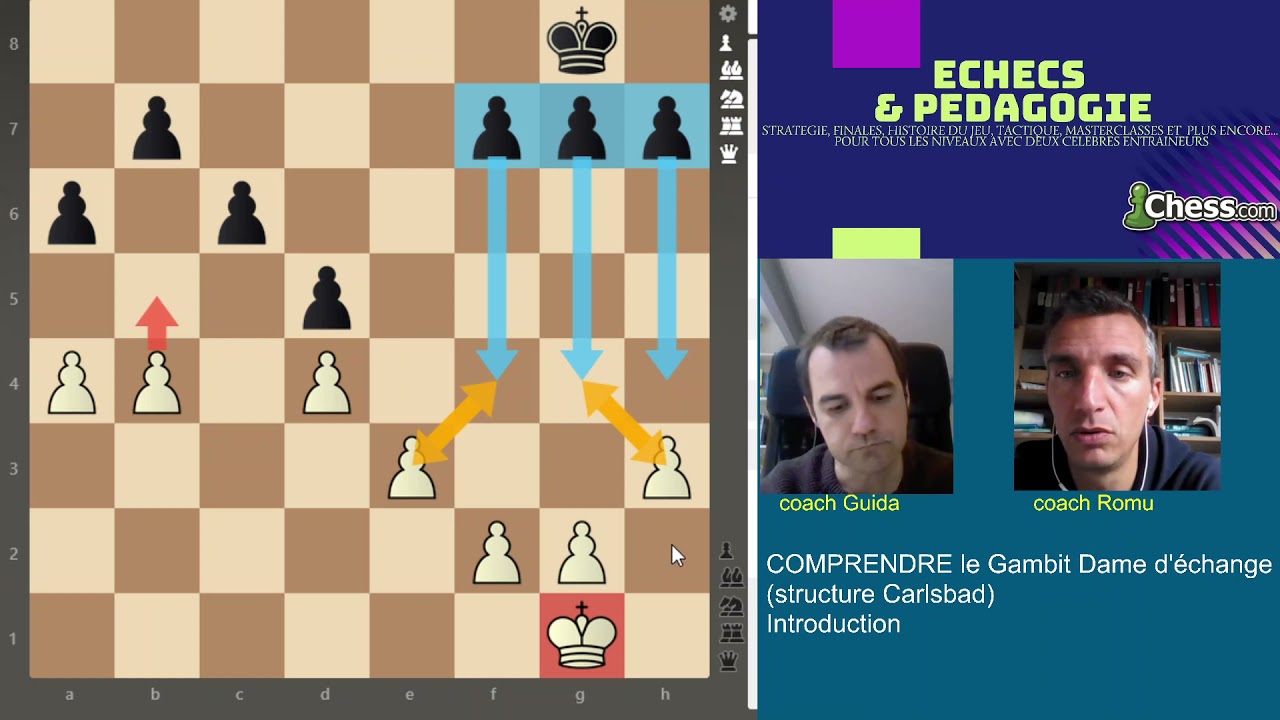 COMPRENDRE le Gambit Dame d'échange (structure Carlsbad) I = l'attaque de minorité