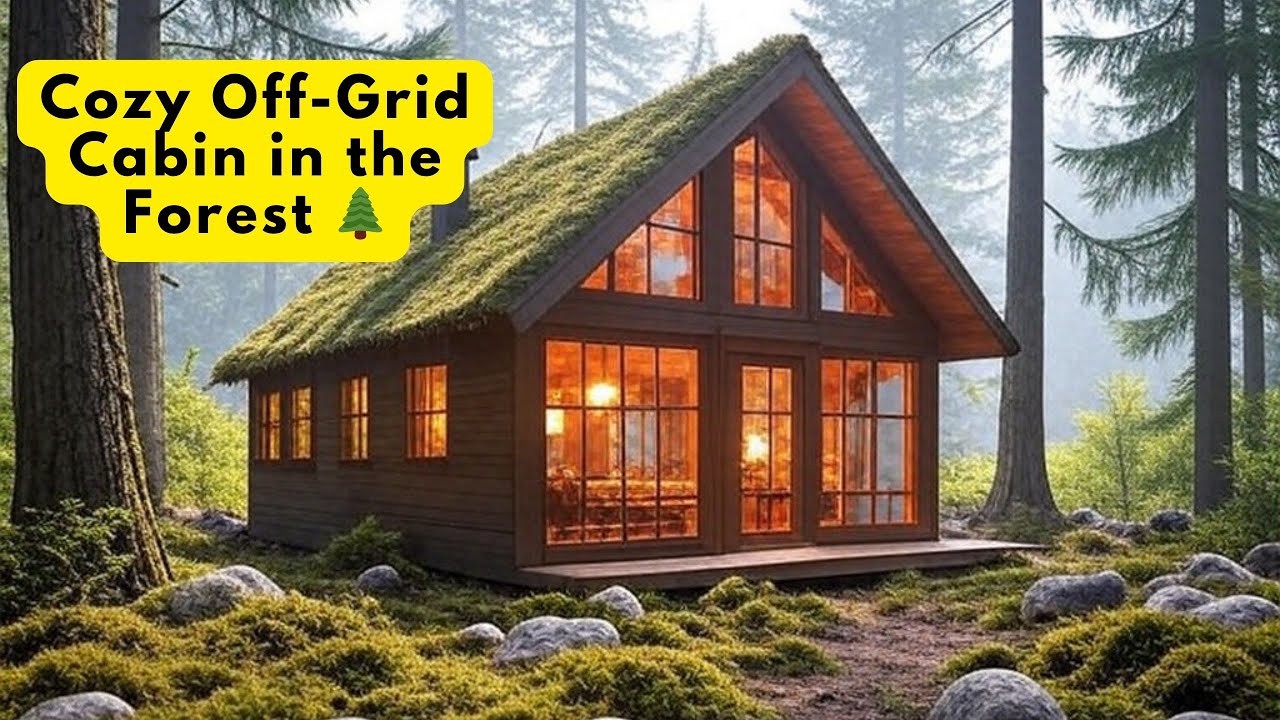 Cozy Off-Grid Tiny Cabin Tour | Dream Forest House with Modern Comfort
