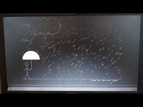 Graphics in c++(Walking man in rain)