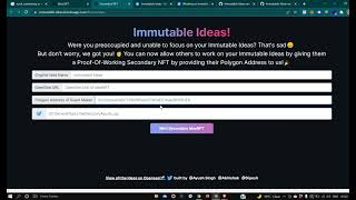 Immutable Ideas Demo video.