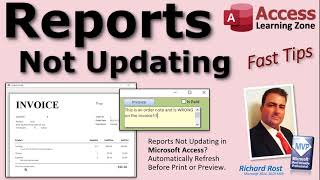 Reports Not Updating in Microsoft Access? Automatically Refresh Before Print or Preview.