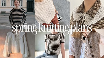spring knitting plans with stash yarn - light layers, lace collars, stripes and slipovers