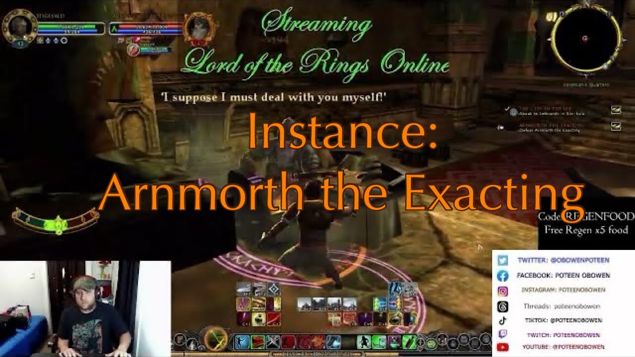 Lotro Instance Panel LOTRO (Instance: Arnmorth the Exacting) - YouTube