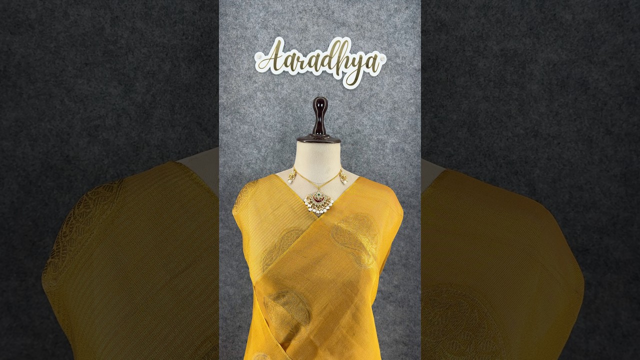 Royal Tissue Silk Zari Weaving & Mango Border Saree