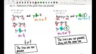 M1 Notes:  Writing Equations of Parallel Lines (2022-2023)