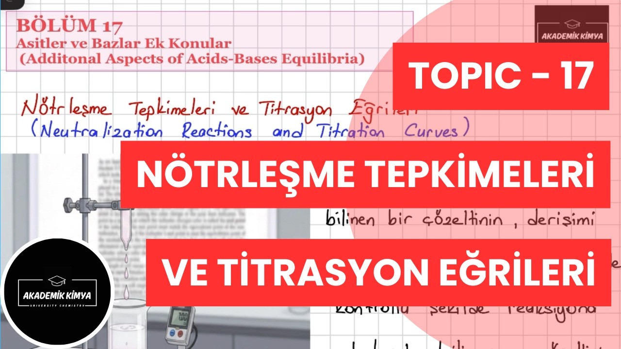 Nötrleşme Tepkimeleri ve Titrasyon Eğrileri - Neutralization Reactions and Titration Curves
