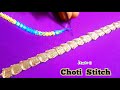 Aari Work Tutorial 19 | Choti Stitch with Single and Double Colour Thread.