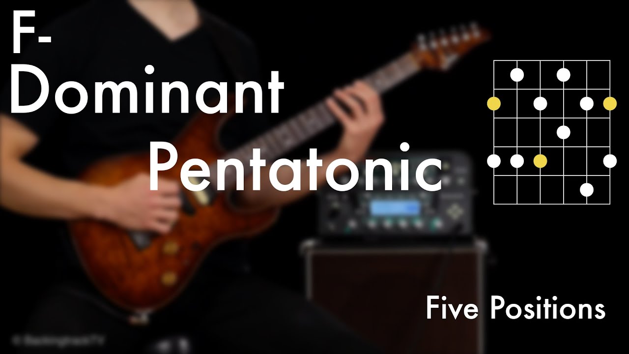 F Dominant Pentatonic - Five Positions