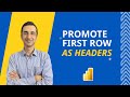 How to Make First Row as Header in Power BI
