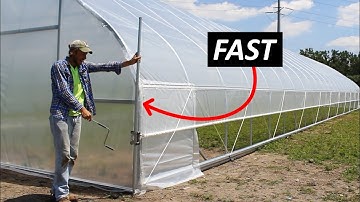 QUICKLY Install Guide Pipe for Greenhouse Roll-up Side Gear Boxes