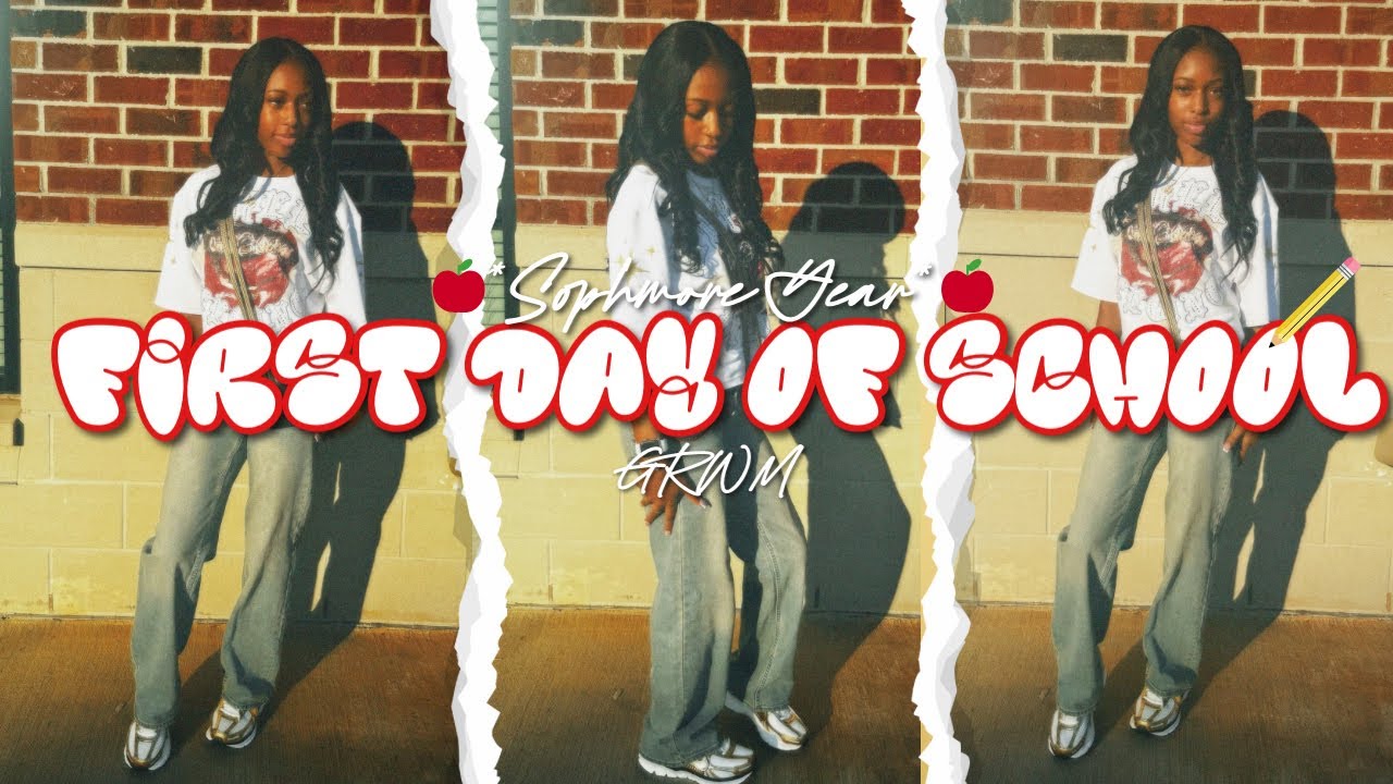 GRWM: FIRST DAY OF SOPHOMORE YEAR (morning routine, ootd, chit-chat )