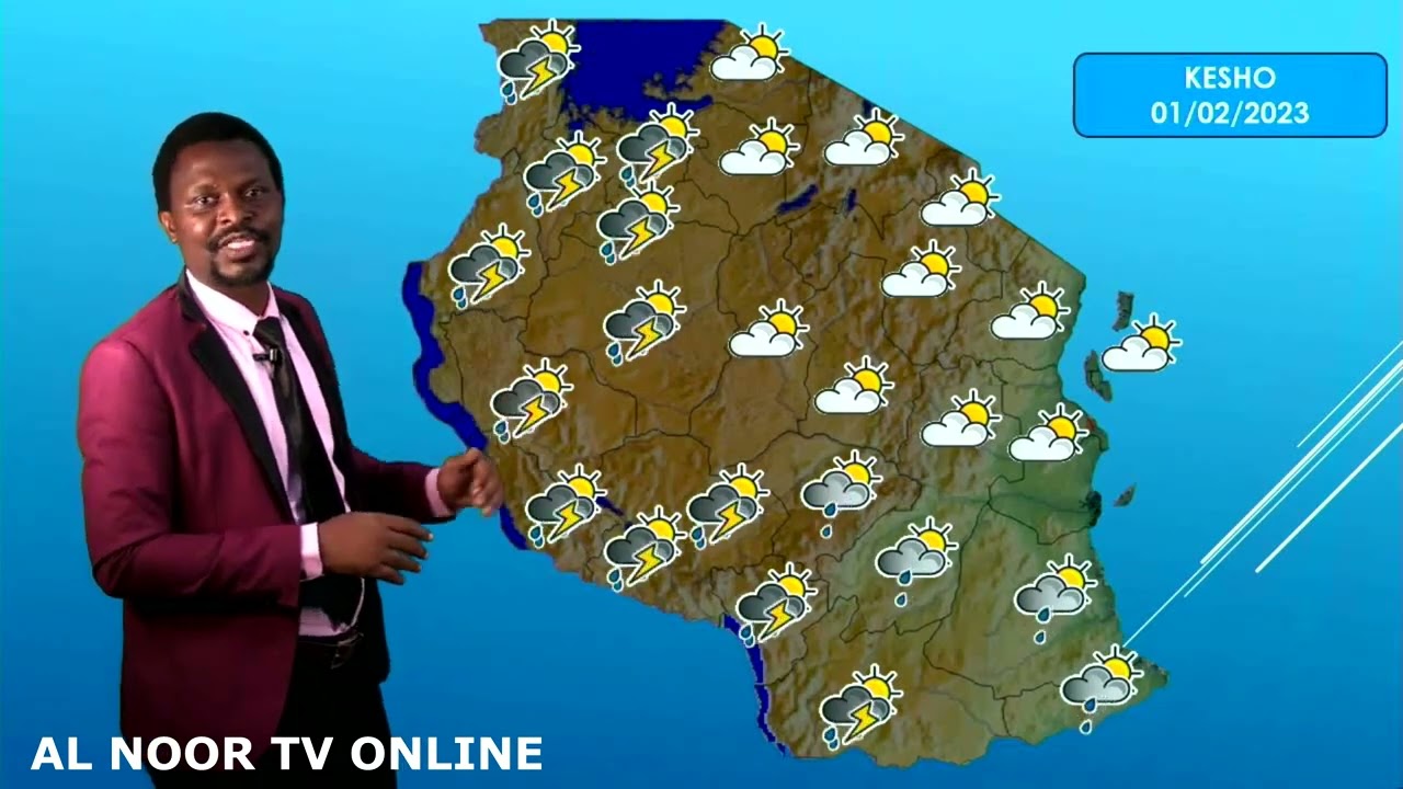 UTABIRI WA HALI YA HEWA KWA SAA 24 ZIJAZO KUANZIA SAA 3 USIKU LEO 31 - 1 - 2023
