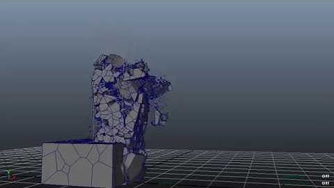 maya fx Building  down Collapse