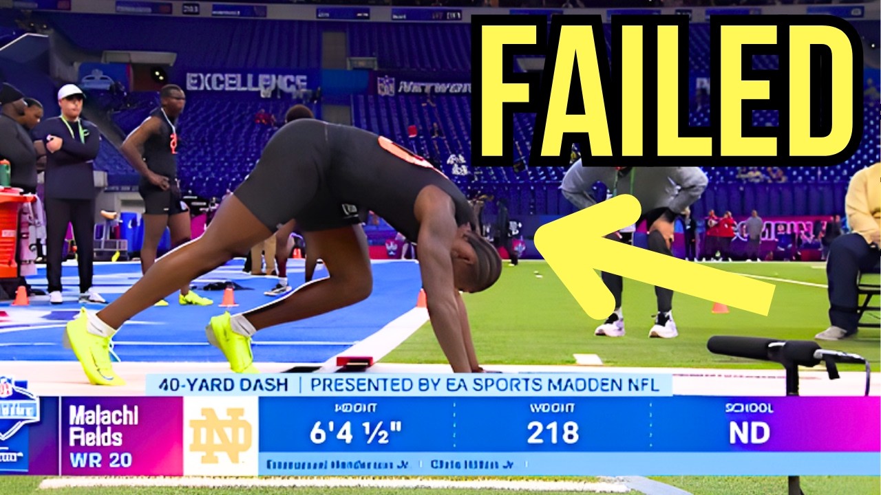 Малакай Филдс провалил забег на 40 ярдов на преддрафтовом тестировании НФЛ (4,64 секунды) | 2026 ...