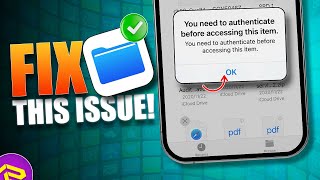 Fix You Need to Authenticate Before Accessing This Item on iPhone