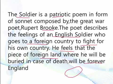 the soldier rupert brooke analysis sparknotes