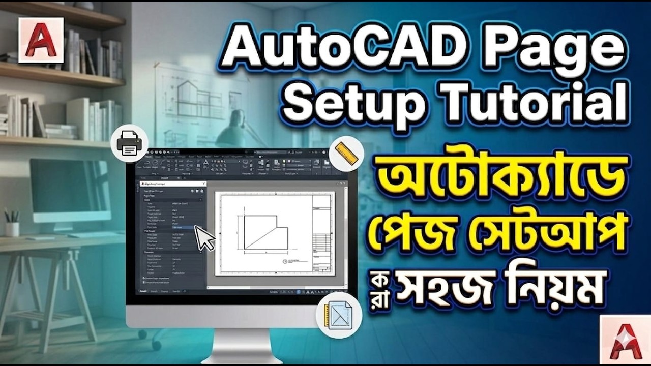 AutoCAD Page Setup Tutorial | অটোক্যাডে পেজ সেটআপ করার সহজ নিয়ম - YouTube