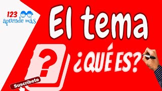 El tema para niños de primaria #tema #español #primaria