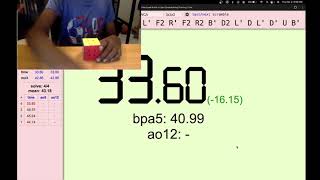 my personal record (33.60 seconds)