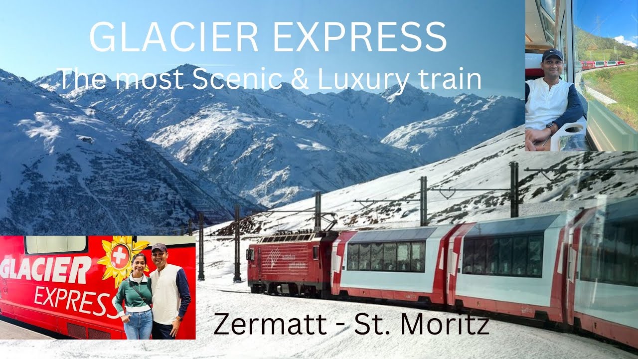 Glacier Express Queen of all Panoramic train _ 4K Journey through Luxurious & Scenic Swiss Train🇨🇭