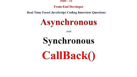 callback function in JavaScript || synchronous and asynchronous callback function in JavaScript