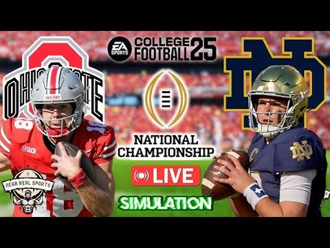 Ohio state vs Notre Dame NATIONAL CHAMPIONSHIP CFB 25 - YouTube