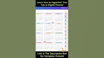 How To Hyperlink Your tab in Digital Planner 2023