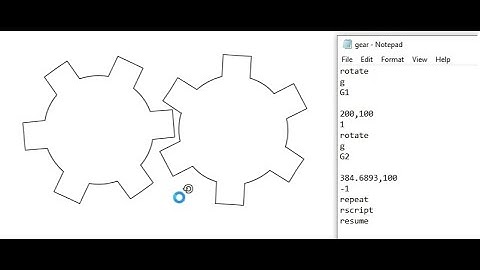 Rotating Gear Animation by AutoCAD 2016 - Script Basis