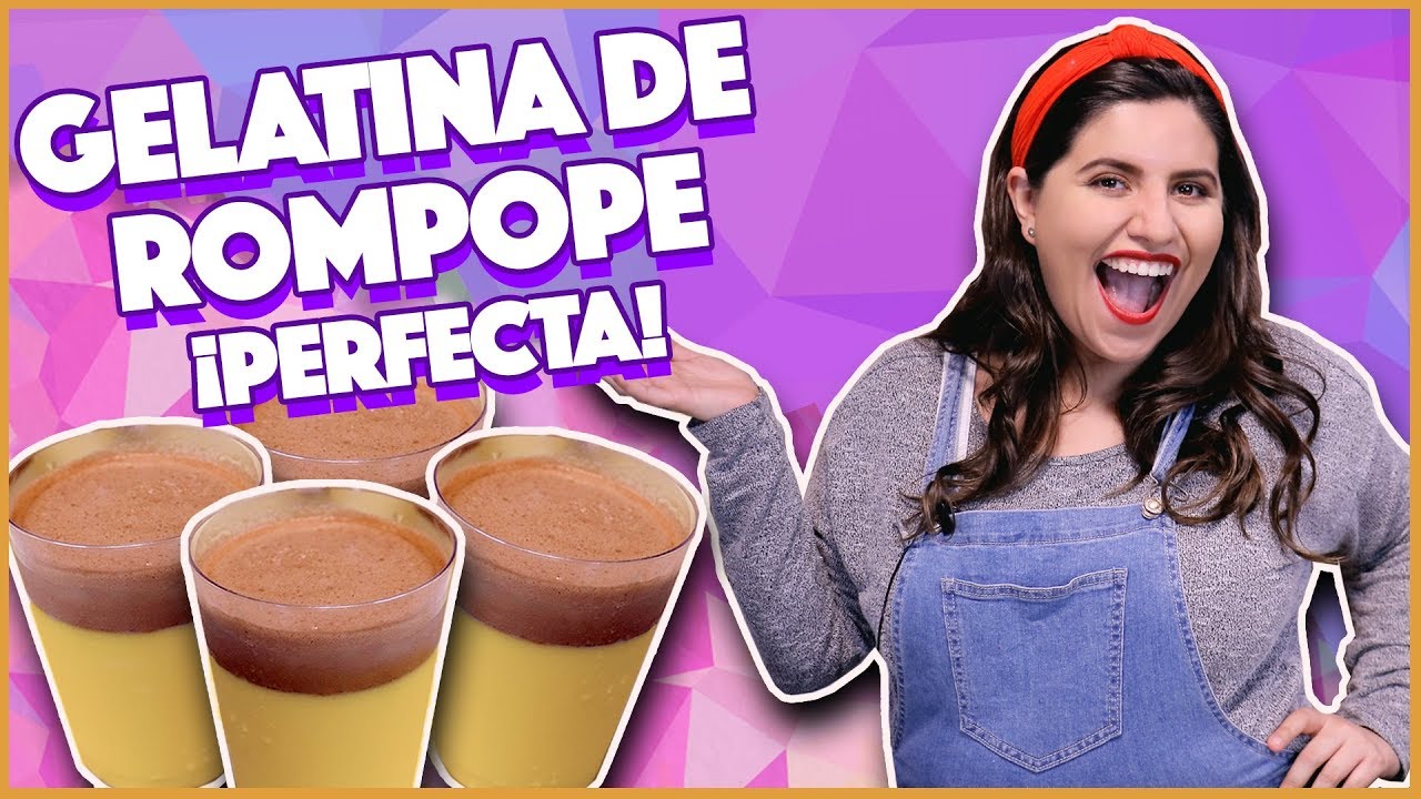 Como hacer gelatina de rompope con leche