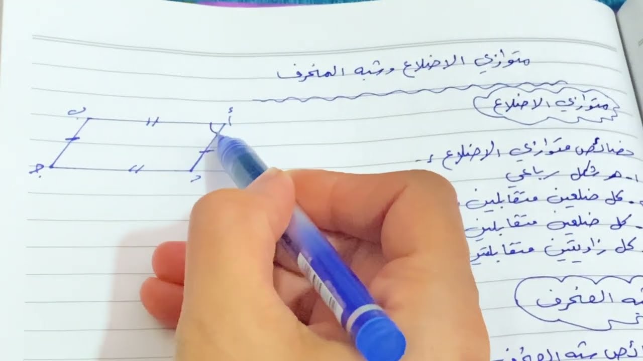 متوازي الاضلاع وشبه المنحرف رياضيات الصف السادس الابتدائي المنهج الجديد فقرة احل ص ١٦٤ .ست مريم