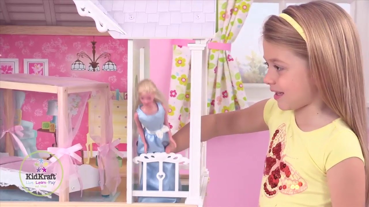 Дървена къща за кукли Кейли от KidKraft YouTube