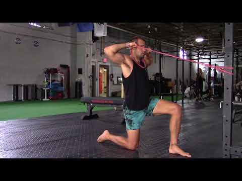Half Kneeling Banded Face Pulls