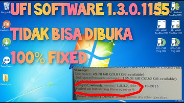 UFI Software Tidak Bisa Dibuka - UFI Software 1.3.0.1155