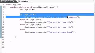 Java Programming Tutorial   19   else if Statement