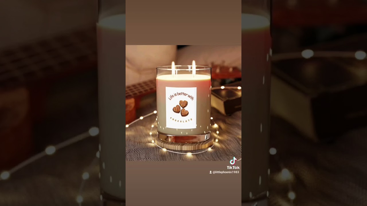 Scented Candle - Full Glass, 11oz chocolate lover gift candle life is better with chocolate