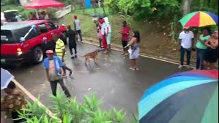Super VYBZ band along side Witter and Sons Funeral home