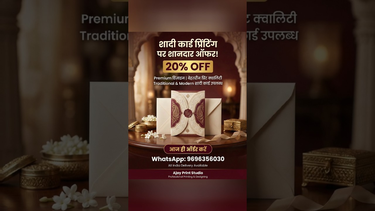 Premium Wedding Card Printing 💍 | Simple to VIP Shadi Cards | Ajay Print Studio