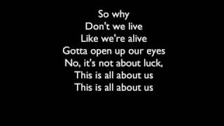 Video thumbnail of "Jordan fisher   All about us  LYRICS"