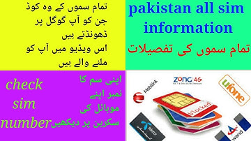 How to check your sim number without Balance Telenor, Warid, Jazz, Ufone, Zong