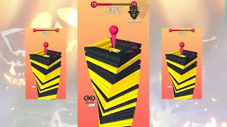 NOOB vs PRO vs HACKER - Stack Ball 3D - Gameplay - MAX LEVEL in Stack Ball | Spiral Roll - Ikko Fire screenshot 4