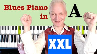 Blues Piano In A, everything you need in one lesson!