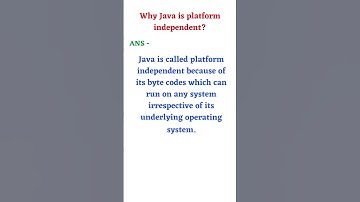 Why Java is Platform Independent ? | #shorts #trending #java  | @BillionThinkingJDR