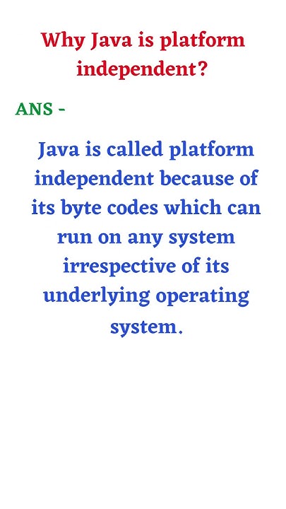 Why Java is Platform Independent ? | #shorts #trending #java ...