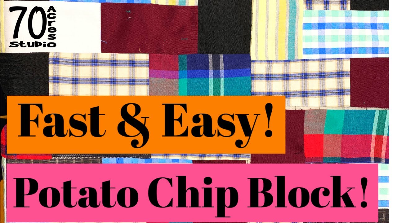 Potato Chip Block Scrap Quilt Thrift Store Fabric Recycled Fabric potato-chip-block-scrap-quilt-thrift-store-fabric-recycled-fabric