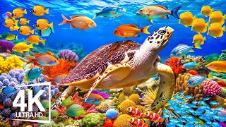 Aquarium 4K Ultra HD 🐠 Coral Reef Fish &amp; Relaxing Ocean Sounds for Sleep &amp; Meditation