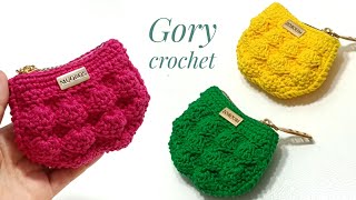 محفظه كروشيه من بواقي الخيوط سهله وبسيطه crochet wallet