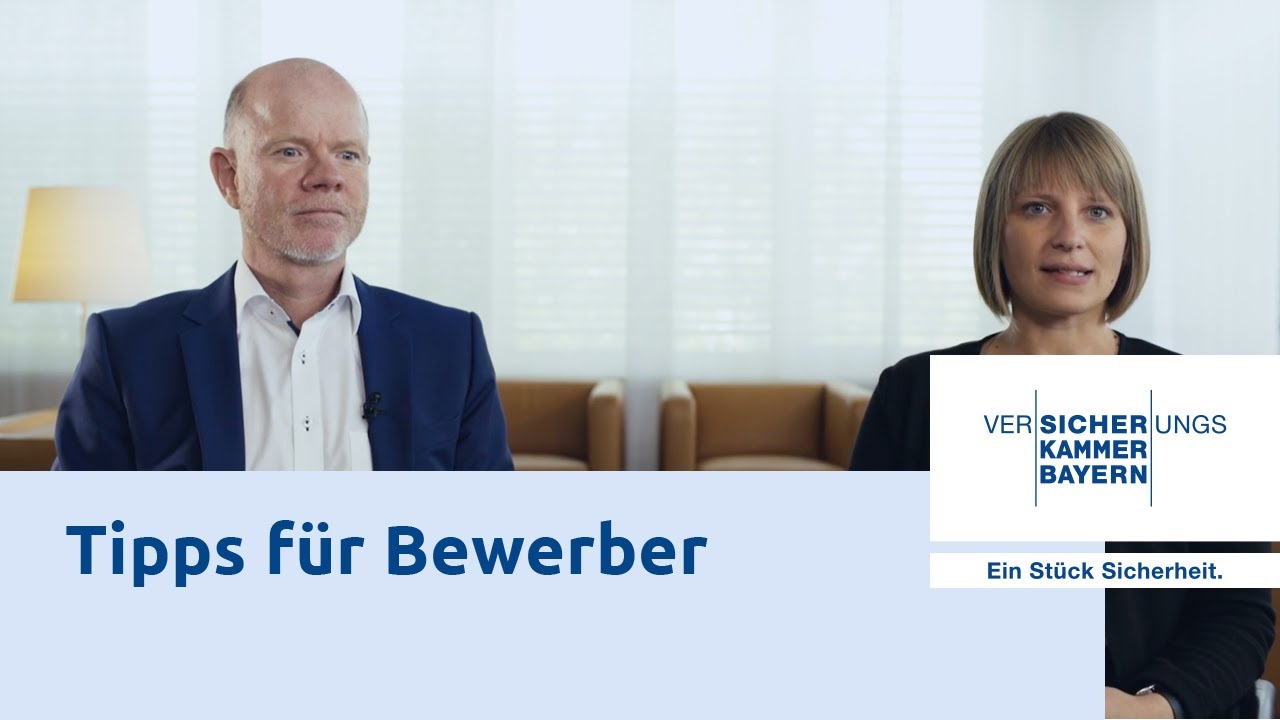 Die Besten Bewerbungstipps Versicherungskammer Bayern Youtube
