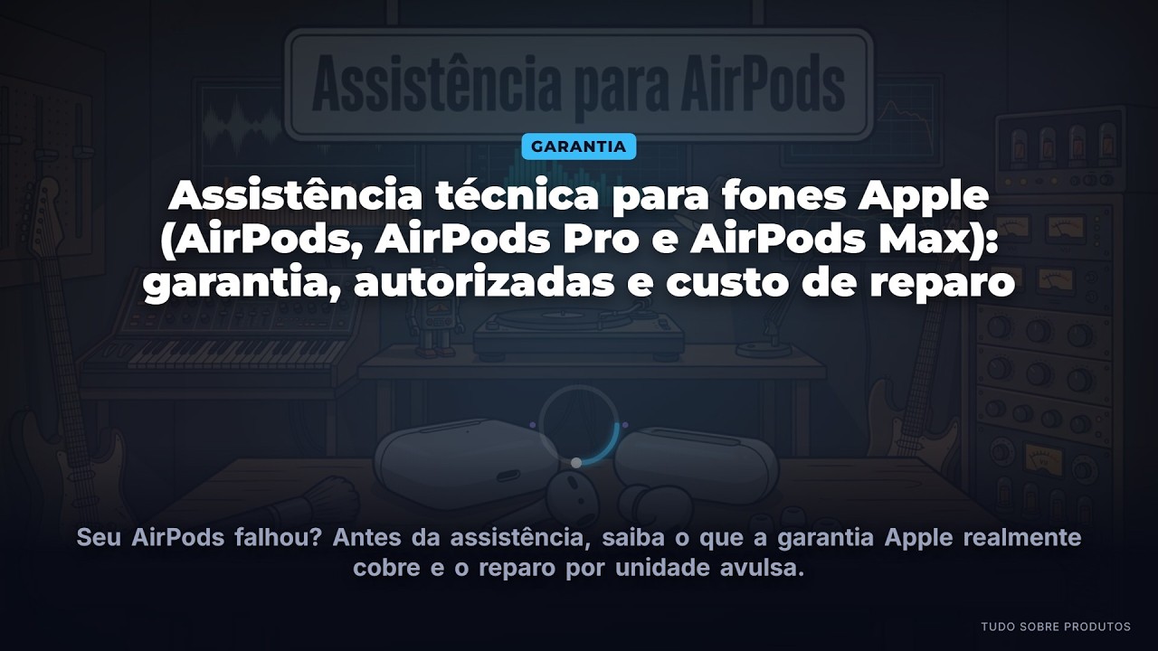 Capa: AirPods: Garantia e Reparo em 2026! Onde Consertar e o Custo Real?