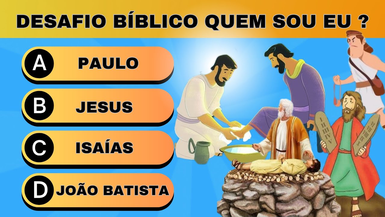 20 Perguntas Bíblicas nível difícil • QUEM SOU EU? Quiz Bíblico #13 ...