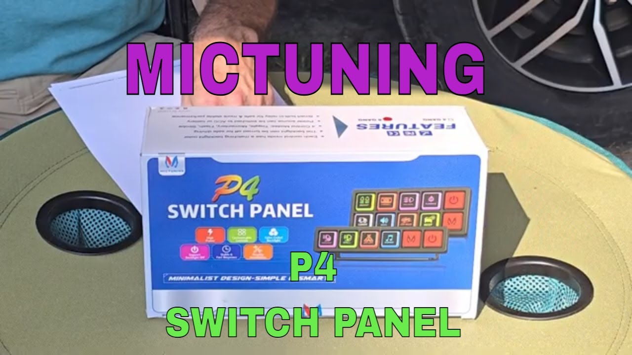 MICTUNING P4 Neon Switch Panel – Compact 8-Gang LED Button